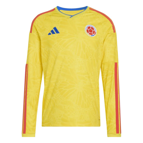 adidas 2026 Colombia Men's Stadium Home Long-Sleeve Soccer Jersey