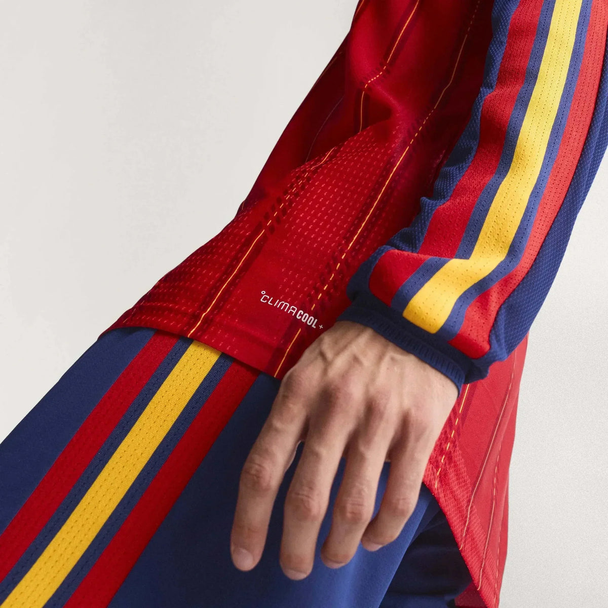 adidas 2026 Spain Men's Authentic Home Long-Sleeve Soccer Jersey