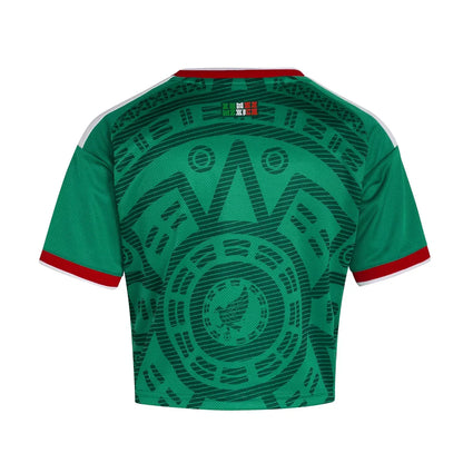 2026 Mexico Women's Stadium Home Cropped Soccer Jersey - World Cup 2026