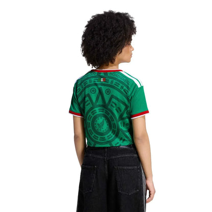 2026 Mexico Women's Stadium Home Cropped Soccer Jersey - World Cup 2026