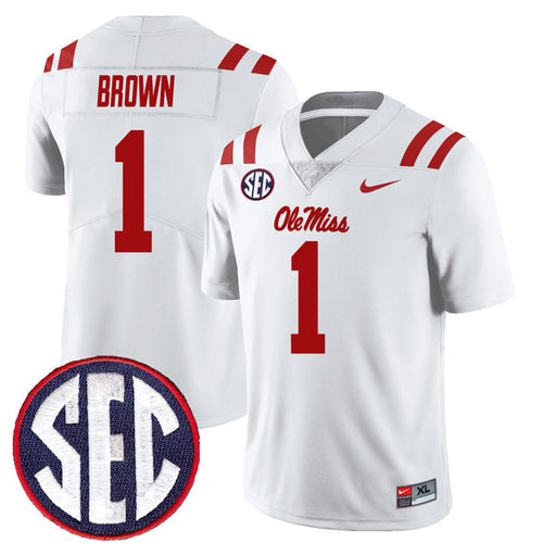 AJ Brown Ole Miss Rebels Jersey - White