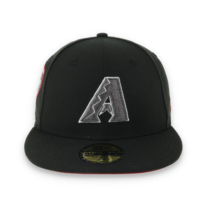 New Era Arizona Diamondback 1998 Inaugural Season Side Patch 59FIFTY Fitted Hat-Metallic Grey/Black