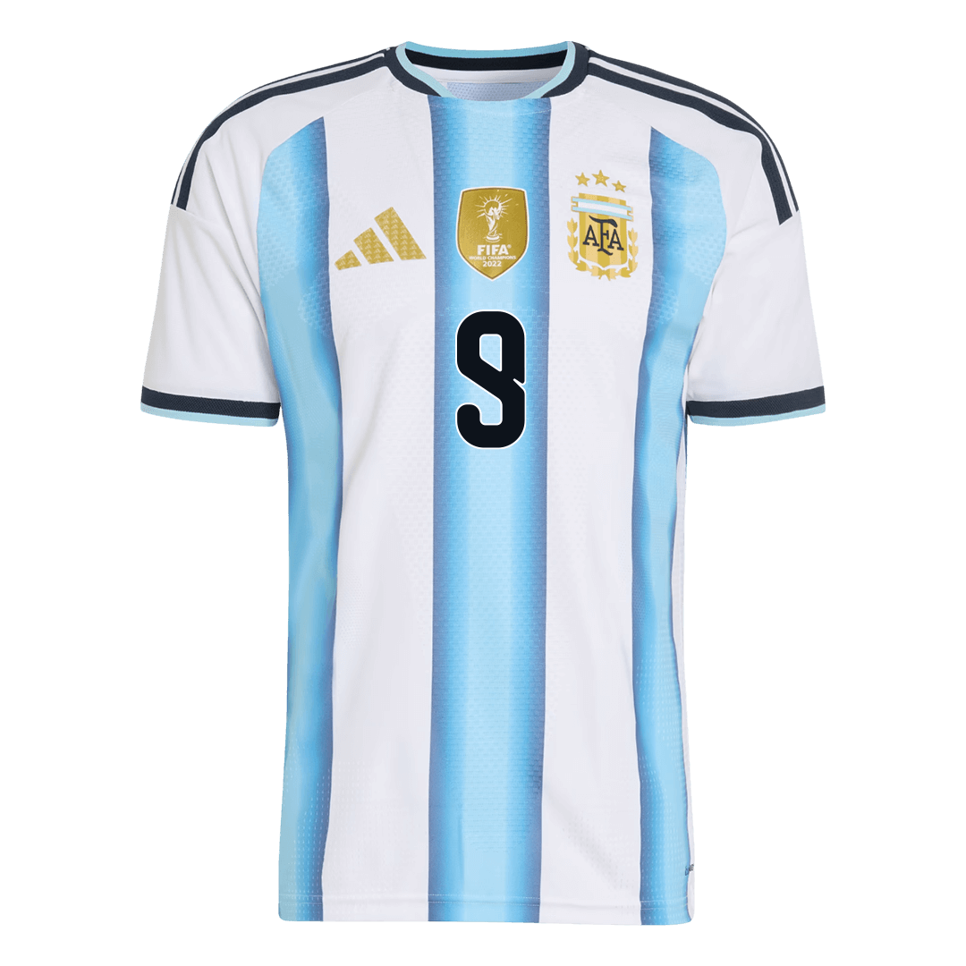J.ÁLVAREZ #9 Mens Argentina World Cup Home Jersey 2026 - Player Version (Slim Fit)