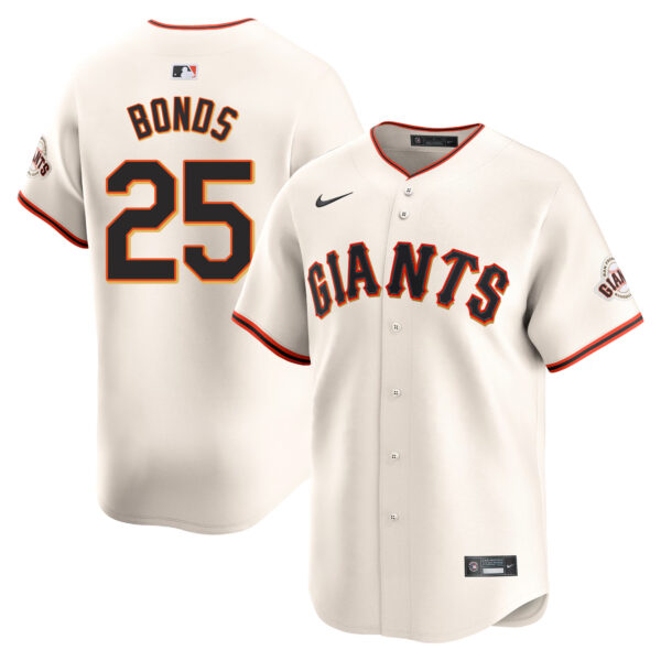 Barry Bonds San Francisco Giants Home Limited Jersey - Cream