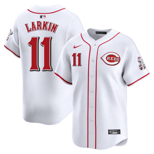 Barry Larkin Cincinnati Reds Home Limited Jersey - White