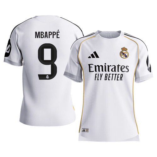 MBAPPÉ #9 Mens Real Madrid Home Jersey 2025/26 - Player Version (Slim Fit) [PREMIUM]
