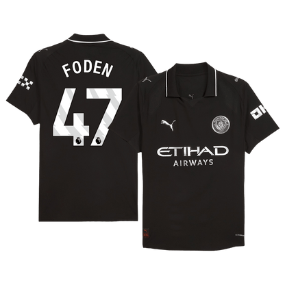 FODEN #47 Mens Manchester City Away Jersey 2025/26 - Player Version (Slim Fit)