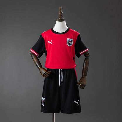 Kids Austria Home Jersey 2026 World Cup Football Kit Soccer Shirt