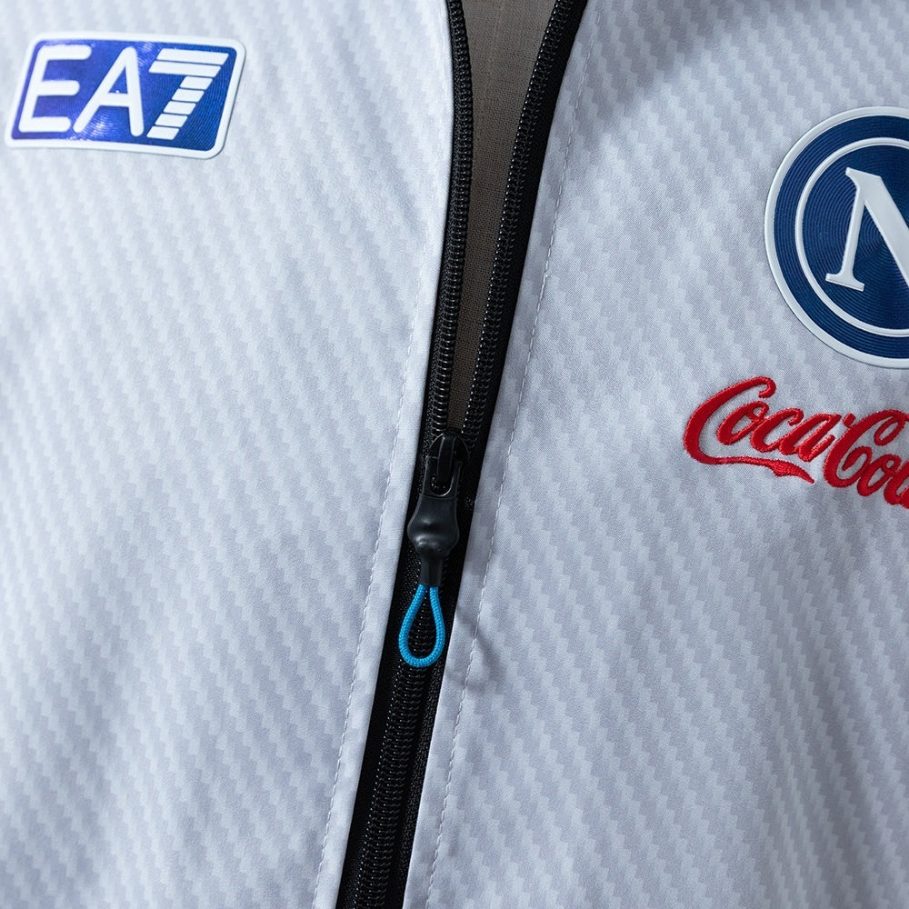 Napoli Windbreaker 2025/26 White Football Jacket