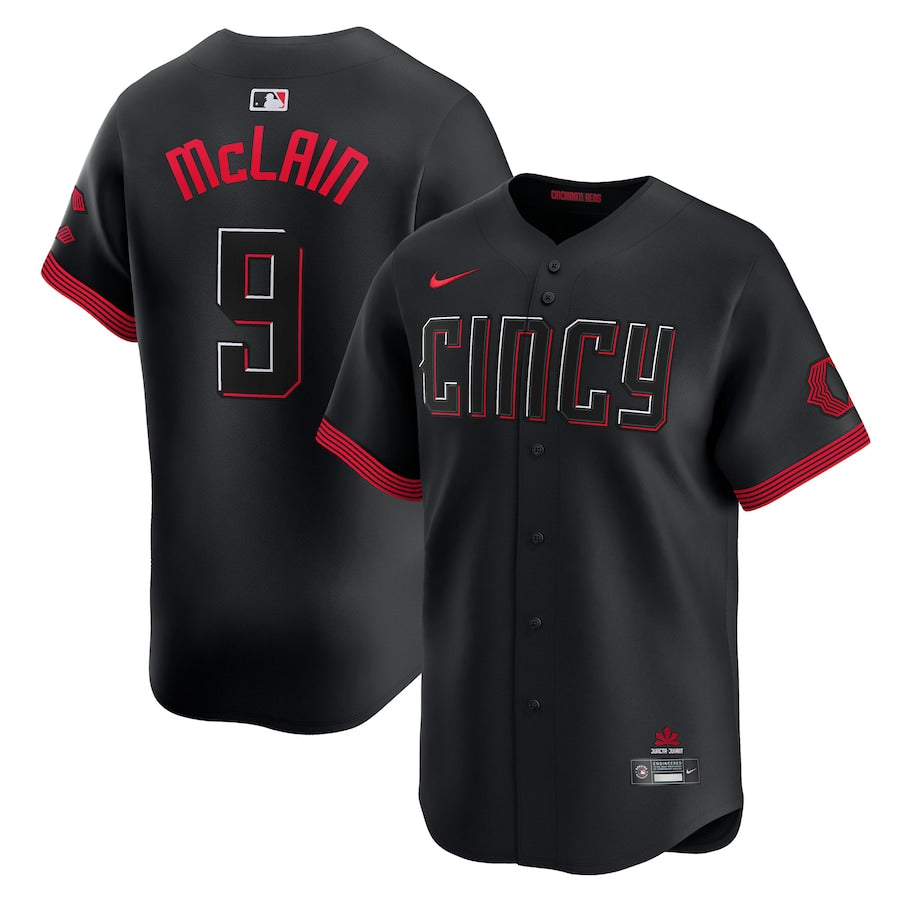 Matt McLain Cincinnati Reds City Connect Jersey - Black