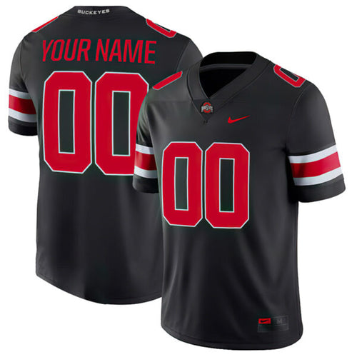 Custom Ohio States Buckeyes Jersey - Black