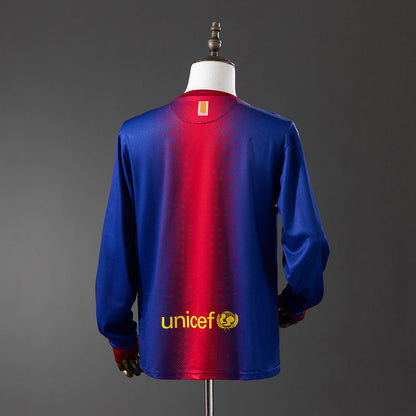 Barcelona Jersey 2012-13 Retro Home Football Kit Long Sleeves