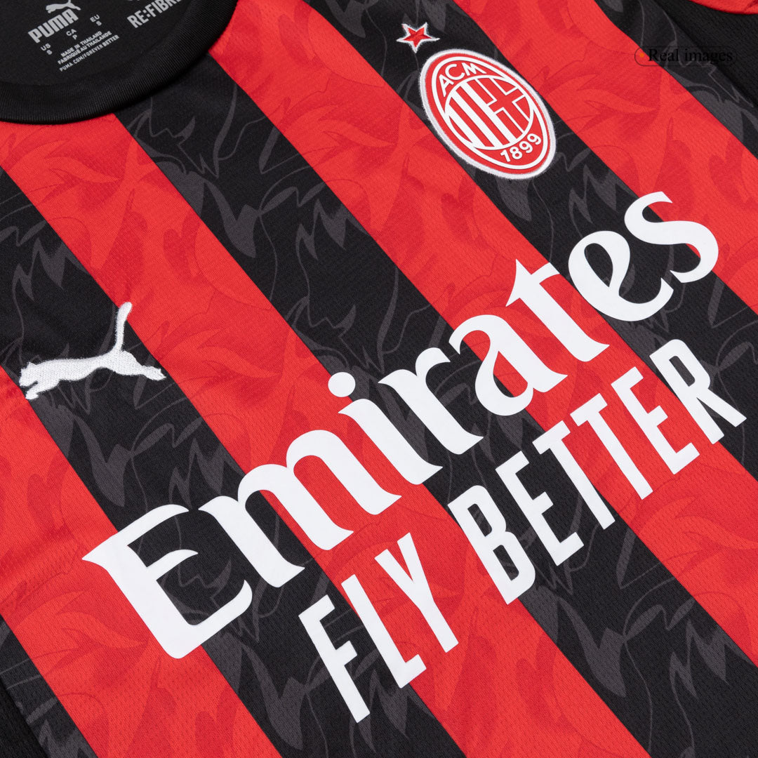 Mens AC Milan Home Long Sleeve Jersey 2025/26