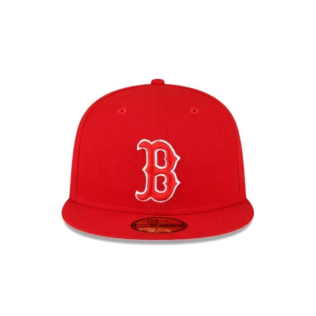NEW ERA BOSTON RED SOX 2004 WORLD SERIES SIDE PATCH 59FIFTY FITTED HAT-SCARLET
