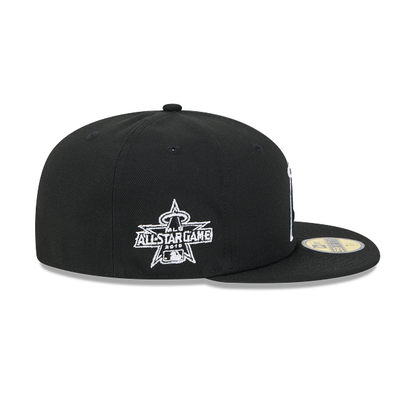 New Era Los Angeles Angels Side Patch 2010 All-Star Game 59fifty Fitted Hat-Black/White