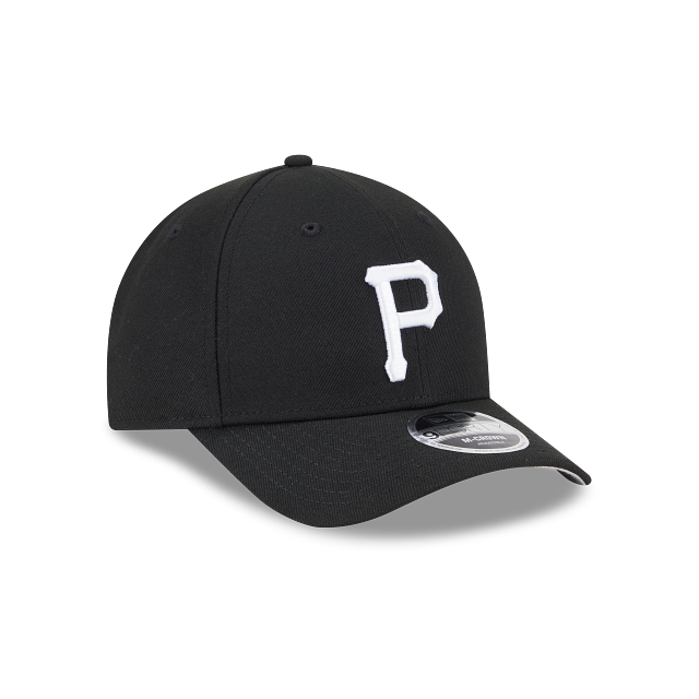 New New Pittsburg Pirates 9FORTY M-Crown Adjustable Hat-Black on White