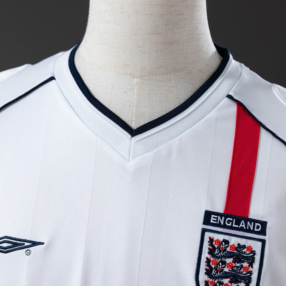England  Jersey 2002 Home Retro Football Kit Long Sleeves