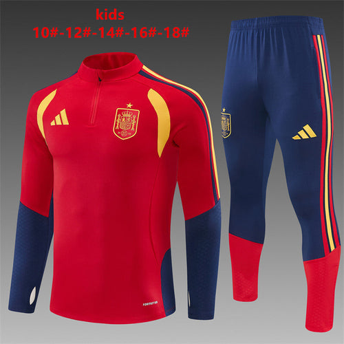 Kids Spain Training Tracksuits 2026 Football Kit Soccer Jersey