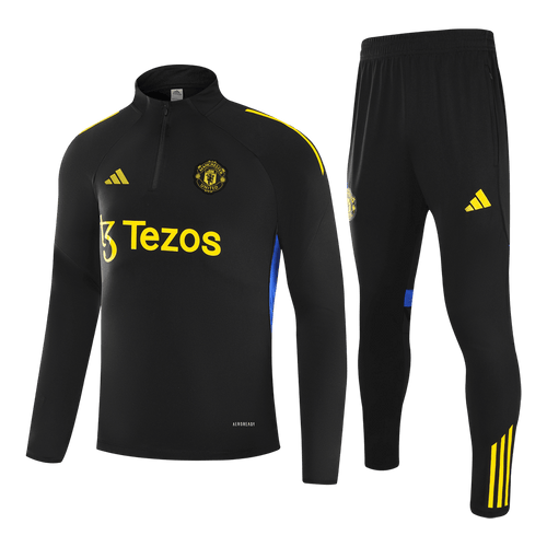 Manchester United 2025/26 Black Training Tracksuit Kit (Top+Pants)
