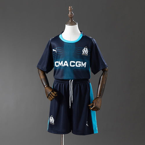 Kids Marseille Jersey 25/26 Away Football Kit