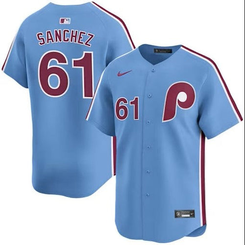 Cristopher Sanchez Philadelphia Phillies Alternate Jersey - Light Blue