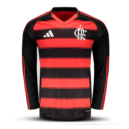 Camisa Flamengo Manga Longa 2025 - Personalização e Patch Copa do Brasil GRÁTIS 🎁