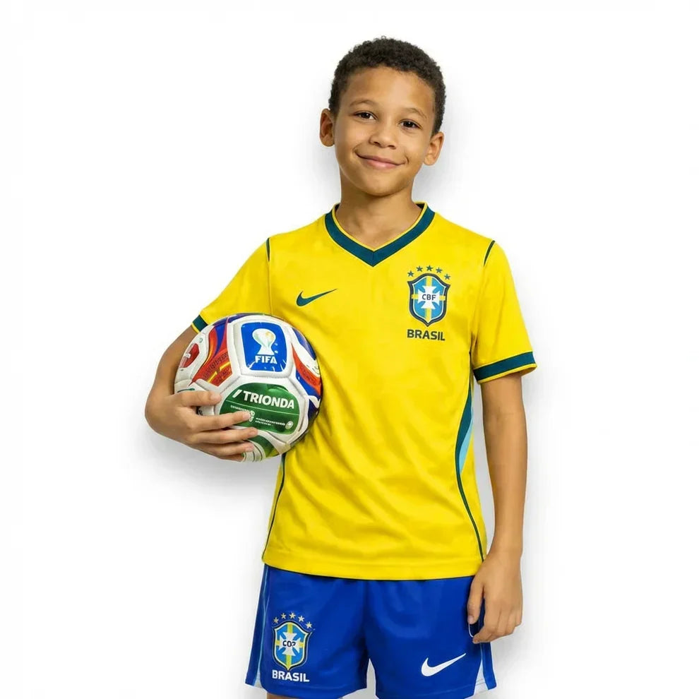 Kids Brazil Home Kit 2025/26 World Cup 2026