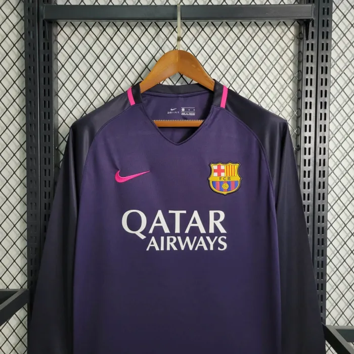 Barcelona Jersey Away kit 16/17 Retro Long Sleeves Football Team Soccer shirt