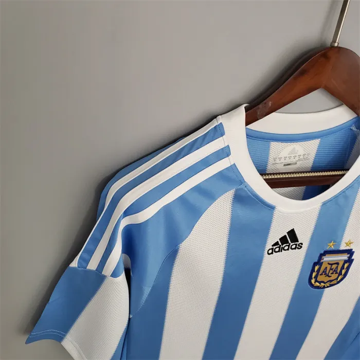 Argentina Jersey Home Kit 2010 Retro Football Team Soccer Shirt