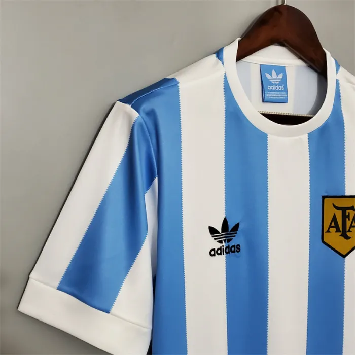 Argentina Jersey Home Kit 1978 Retro Football Team Soccer Shirt
