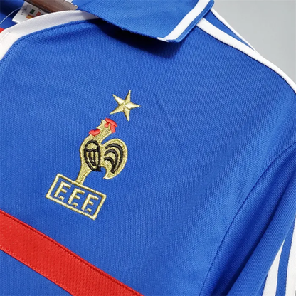 France Jersey Home Kit 2000 Retro Football Team Soccer Shirt