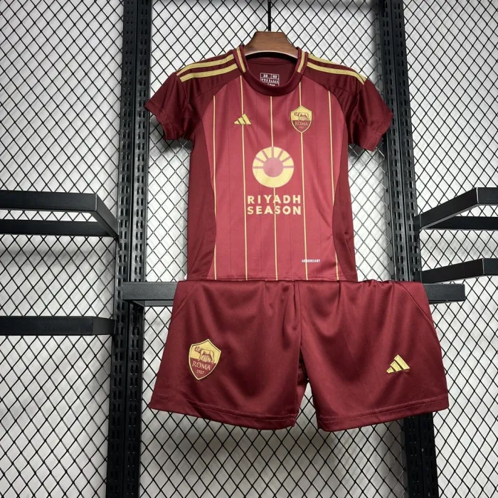 Kids AS Roma Home Jersey 24/25 Football Kit