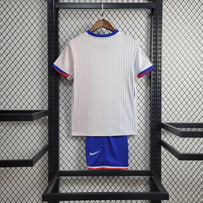 Kids France Away Kit 24/25 Euro Cup 2024 Football Jersey