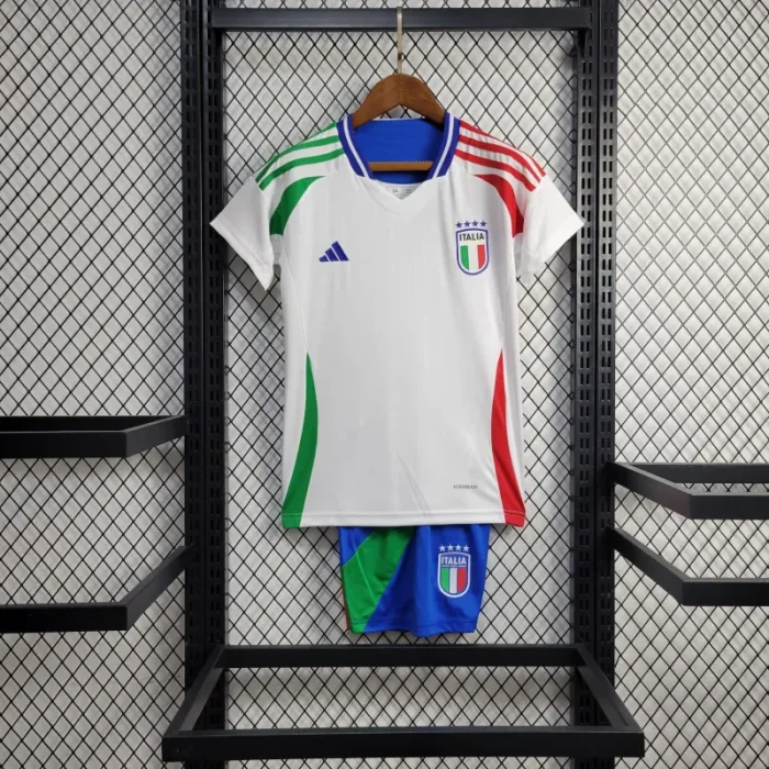 Kids Italy Away Kit 24/25 Euro Cup 2024 Football Jersey