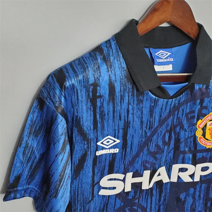 Manchester United Jersey Third Kit 1992/93 Retro Football Team Soccer Shirt