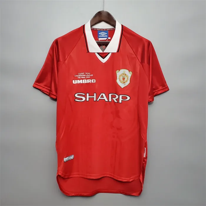 Manchester United Jersey Home Kit 1999/00 Retro Football Team Soccer Shirt