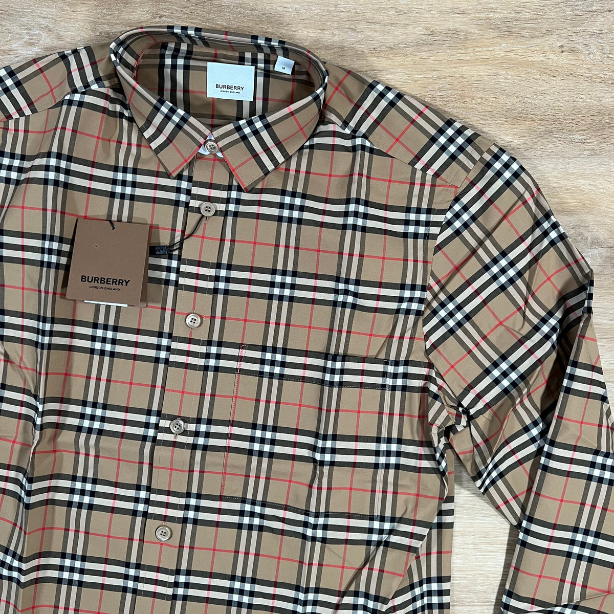 Burberry Simpson Check Shirt in Beige