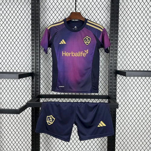 kids los angeles galaxy jersey 25/26 away football kit soccer jersey