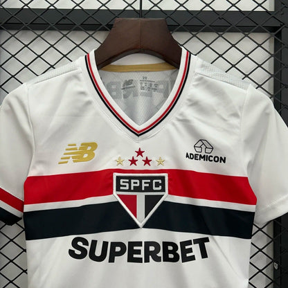 kids sao paulo home jersey 25/26 home football kit soccer jersey