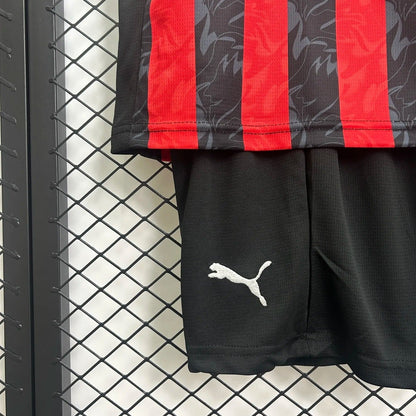 kids ac milan jersey 25/26 home football kit soccer jersey