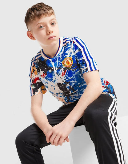 Manchester United x Kids Stone Roses Jersey Blue