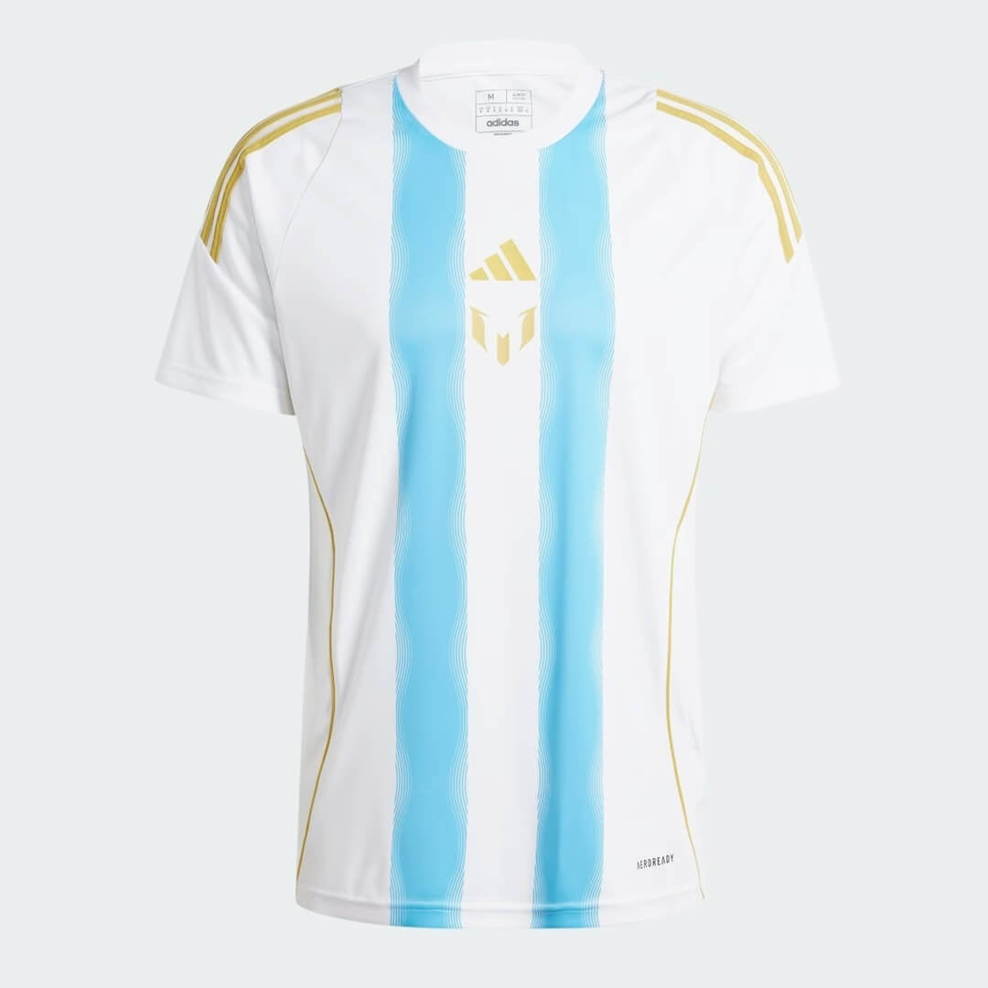 Jersey Adidas X Messi  “Spark Gen10s” 2024/25 Torcedor Masculino - Branco/Azul Celeste