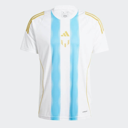 Jersey Adidas X Messi  “Spark Gen10s” 2024/25 Torcedor Masculino - Branco/Azul Celeste