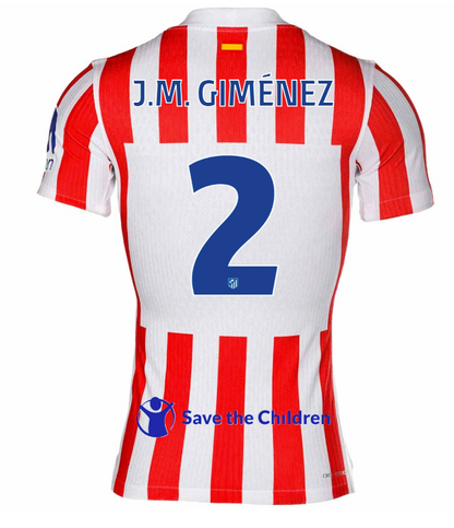 Jersey Atletico de Madrid 25/26 Home #2 J.M. Giménez