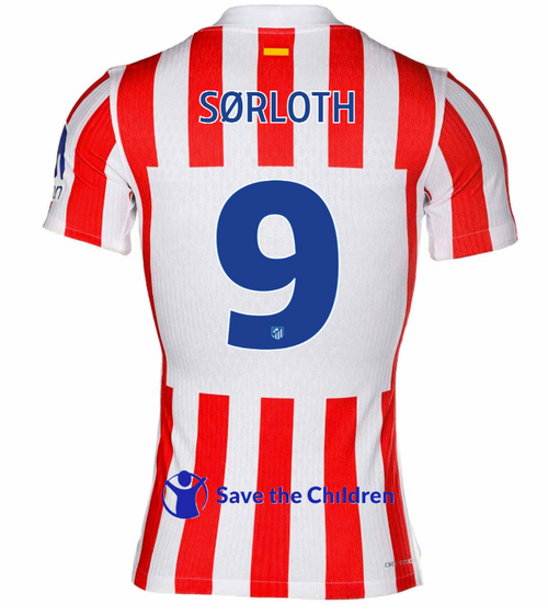 Jersey Atletico de Madrid 25/26 Home #9 SØRLOTH