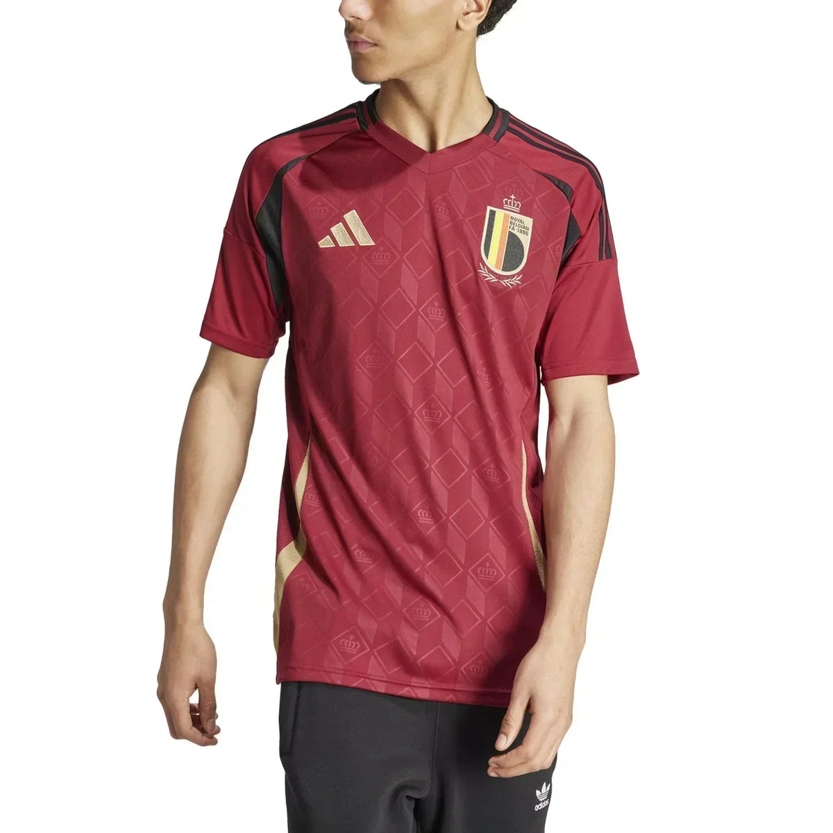 Jersey Bélgica Home 24/25 s/n° Torcedor Adidas Masculino - Grená