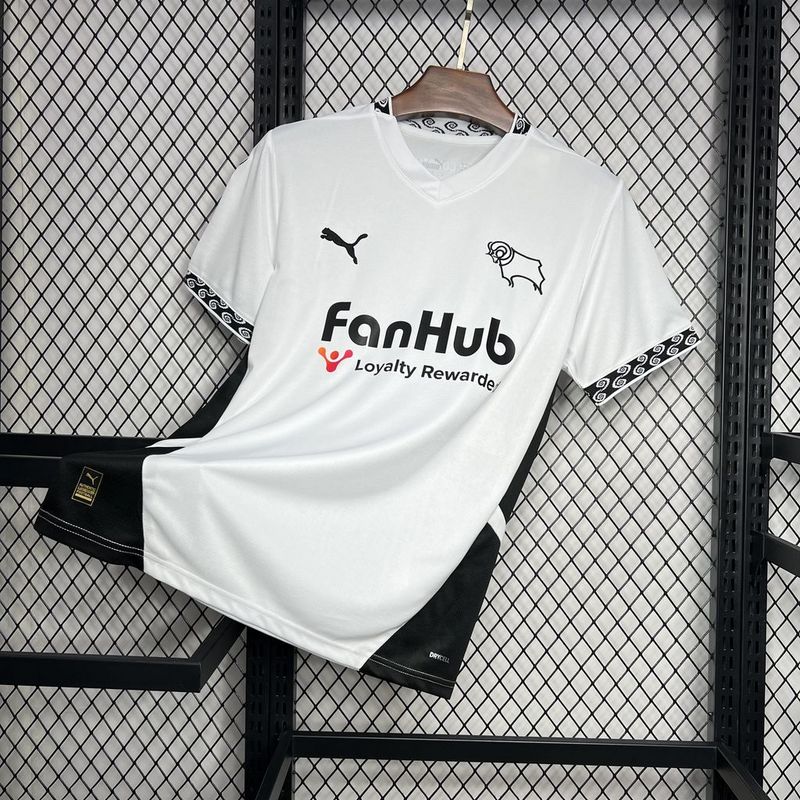 Jersey do Derby County Fc l 24/25 Branco