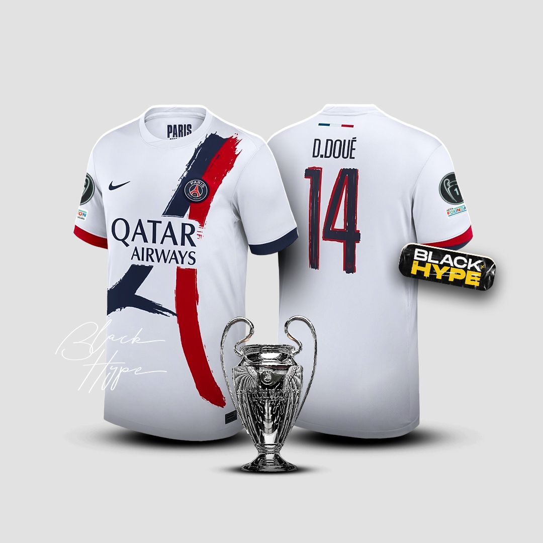 Jersey Doué PSG 24/25 Away - Champions League