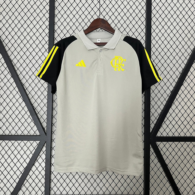 Jersey Flamengo Treino 24/25 Cinza Polo