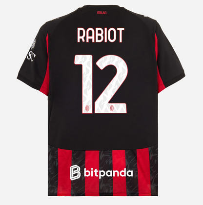 Jersey Milan 25/26 Home #12 Rabiot